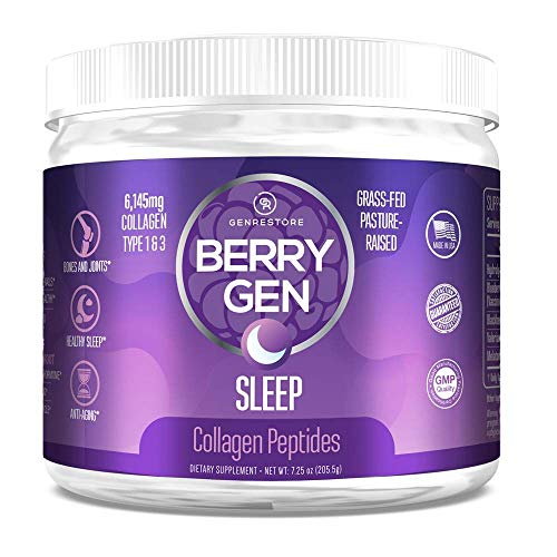 Berry Gen Sleep (3) | Natural Sleep Aid Supplement | Grass-Fed Collagen Peptides Type 1 & 3 | Non-GMO, Gluten Free | 205.5 Grams. (2)