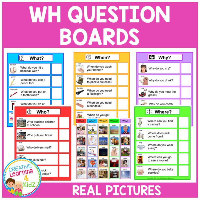 WH Question Boards