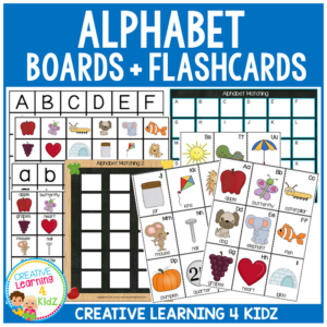 alphabet matching boards & flashcards