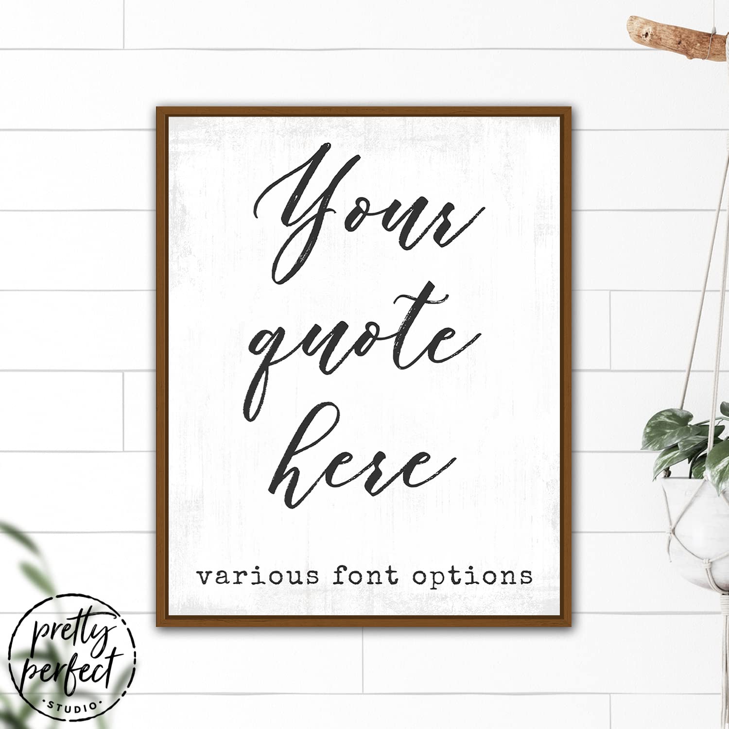 Custom Wall Art Canvas Personalized Quotes for Living Room or Bedroom, Unique Rustic Framed Word Text Signs Sayings Plaques Gifts to Mom Dad Couples over the Bed 11"x14"