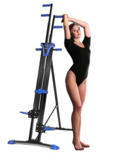 upgraded vertical climber exercise machine, folding vertical climber cardio exercise machine stepper stair climber for full body workout training