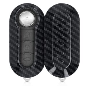kwmobile key cover compatible with fiat lancia - carbon