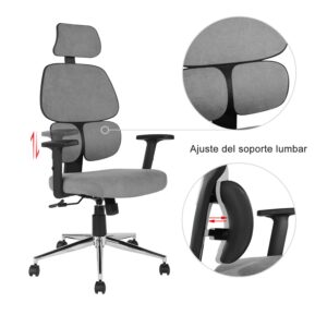 HOMEMAKE FURNITURE, Ergonomic Office Chair, Game Chair, Office Chair, Ergonomic Modern Chair for Home Office, Administrative Office, Padded Seat with Adjustable Height Armrest