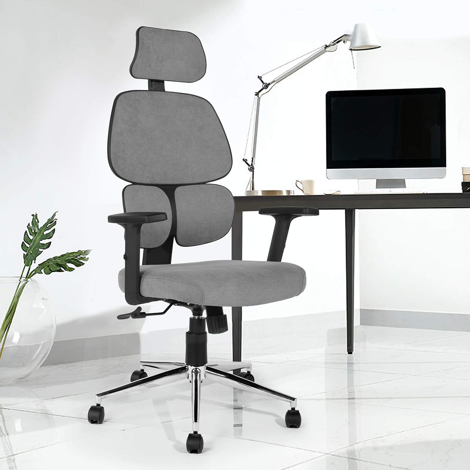 HOMEMAKE FURNITURE, Ergonomic Office Chair, Game Chair, Office Chair, Ergonomic Modern Chair for Home Office, Administrative Office, Padded Seat with Adjustable Height Armrest