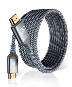 akoada 4k hdmi cable 6.6ft, 18gbps high speed hdmi 2.0 braided cable, supports 4k 60hz, 2k, 1080p, hdcp2.2 compatible with roku/fire tv/pc/ps5/4/x-box