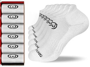 wonder young mens ankle athletic socks cotton mesh cushioned running low cut tab socks 6 pairs