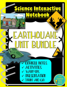earthquakes science interactive curriculum notebook