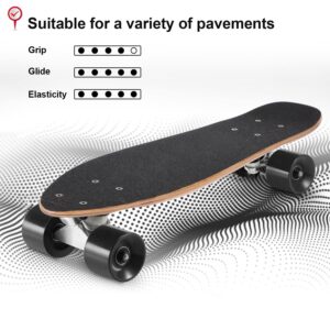 Skateboard Complete Skateboards 22 Inch Mini Cruiser Skateboards for Beginners Kids Boys and Girls (Shark)