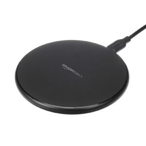amazon basics 10w qi certified wireless charging pad (no ac adapter), black