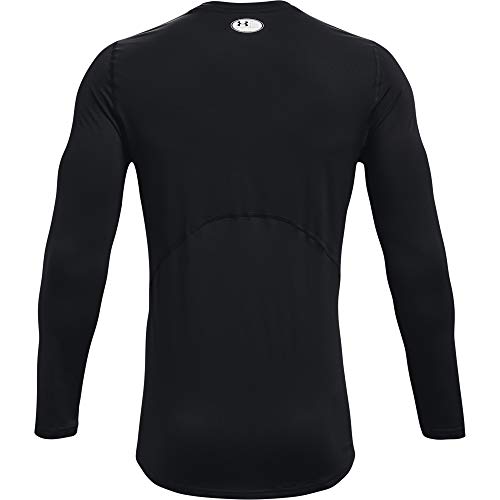 Under Armour Men's Armour HeatGear Fitted Long-Sleeve T-Shirt , Black (001)/White , XX-Large