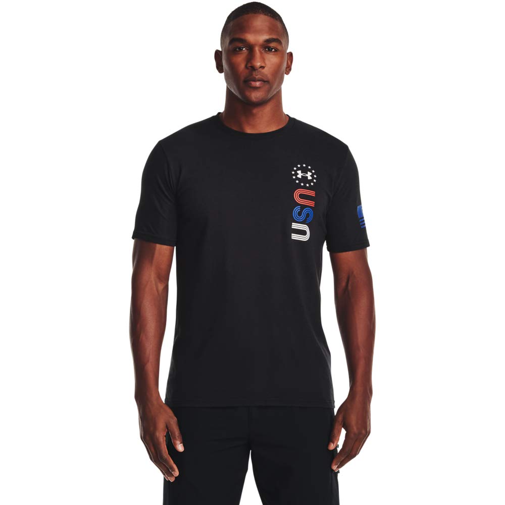 Under Armour Freedom Usa T-shirt, Black (001)/White, 3X-Large