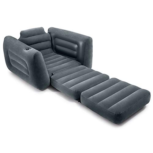 INTEX 66551EP Inflatable Pull-Out Sofa Chair Sleeper that works as an Air Bed Mattress, Twin Sized (2 Pack)