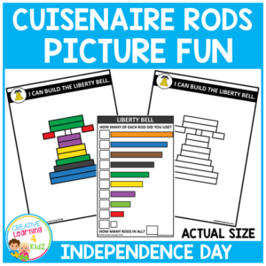 cuisenaire rods picture fun: independence day