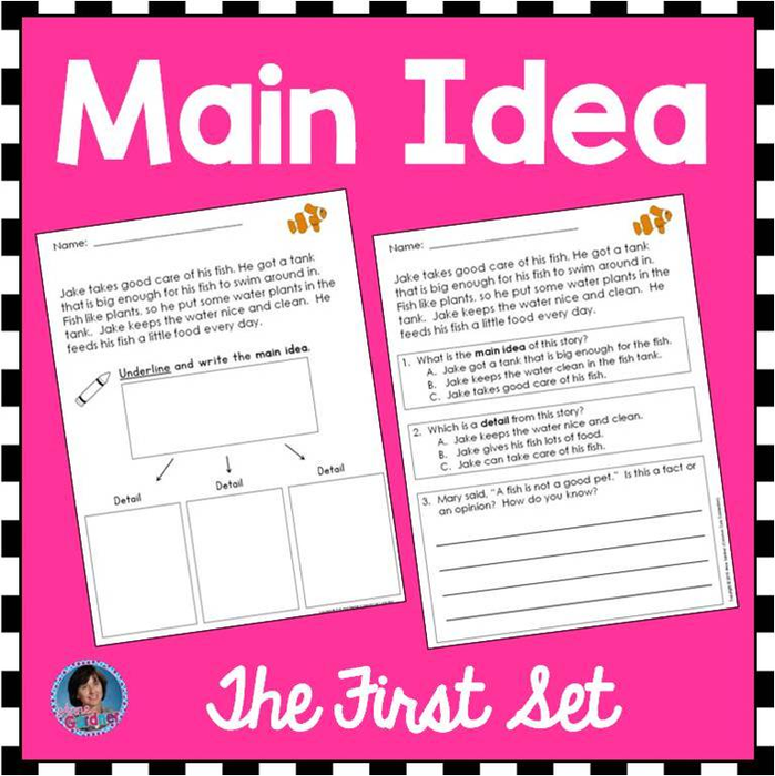 Main Idea Reading Comprehension Passages with Graphic Organizers