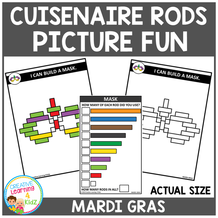 Cuisenaire Rods Picture Fun: Mardi Gras