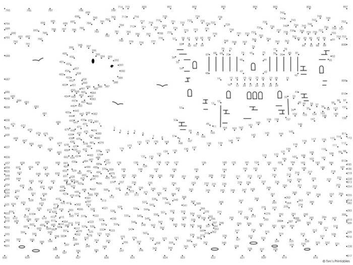 Loch Ness Monster Extreme Dot-to-Dot / Connect the Dots PDF