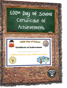 100th day of school certificate