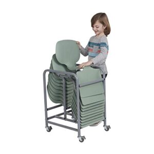 ecr4kids the surf storage rack, stores 10 portable lap desks, flexible seating, silver