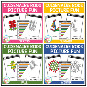 cuisenaire rods picture fun: seasons bundle
