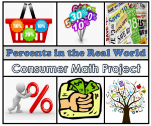 consumer math project - percents in the real world!