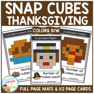 snap cubes activity - thanksgiving