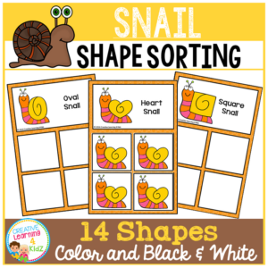 shape sorting mats: snail