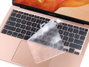 casebuy premium ultra thin keyboard cover for macbook air 13 inch 2021 2020 model a2179 a2337 m1 chip, macbook air 13 inch accessories, 13" macbook air m1 tpu protective skin