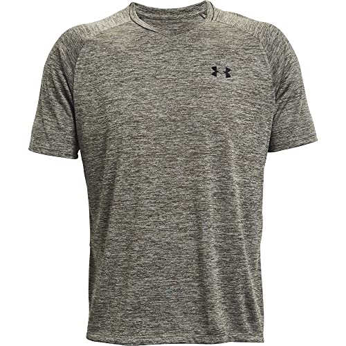 Under Armour Men's Tech 2.0 V-Neck Short-Sleeve T-Shirt , Victory Green (369)/Black, X-Large