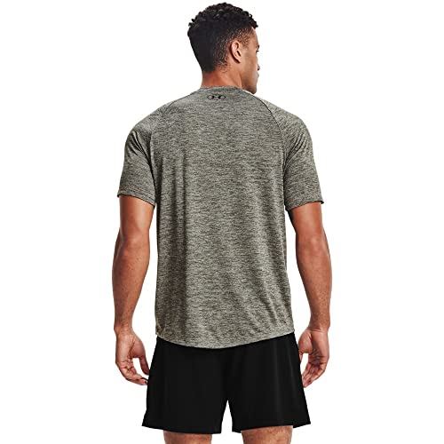 Under Armour Men's Tech 2.0 V-Neck Short-Sleeve T-Shirt , Victory Green (369)/Black, X-Large