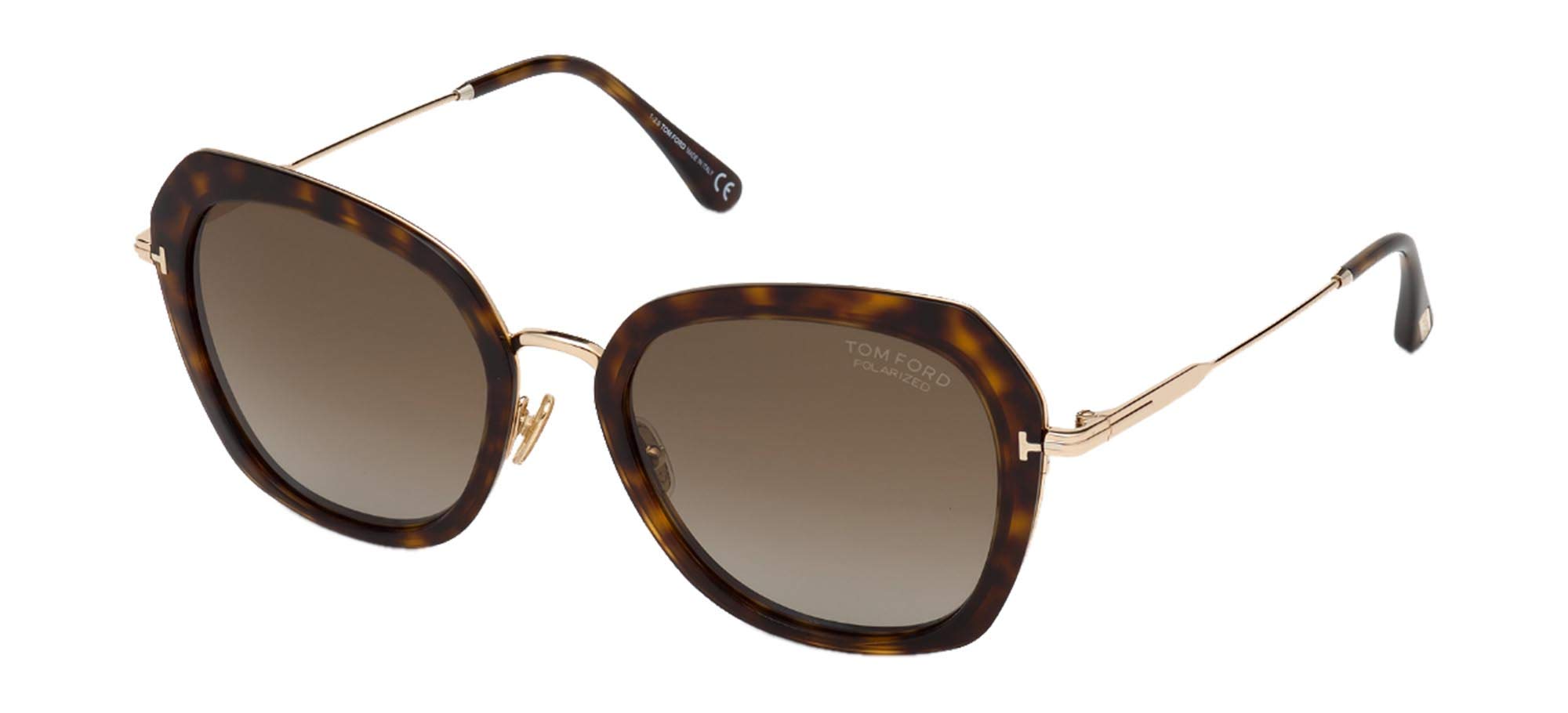 Tom Ford FT0792 52H Dark Havana Kenyan Round Sunglasses Polarised Lens Category