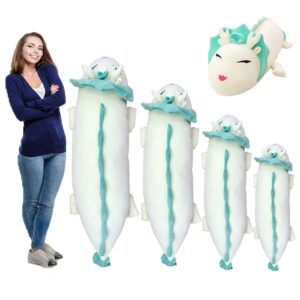 hofun4u dragon plush pillow, dragon stuffed animals, christmas birthday gift for adults kids girls boys (41 inches,white)