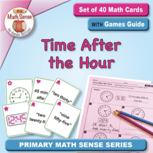 time after the hour: 40 math game cards with games guide 2m31-a