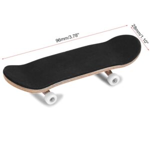 Hongzer Mini Skateboards for Fingers, Maple Wooden+Alloy Fingerboard Finger Skateboards with Box Reduce Pressure Kids Gifts, Finger Toy Skateboards(White)