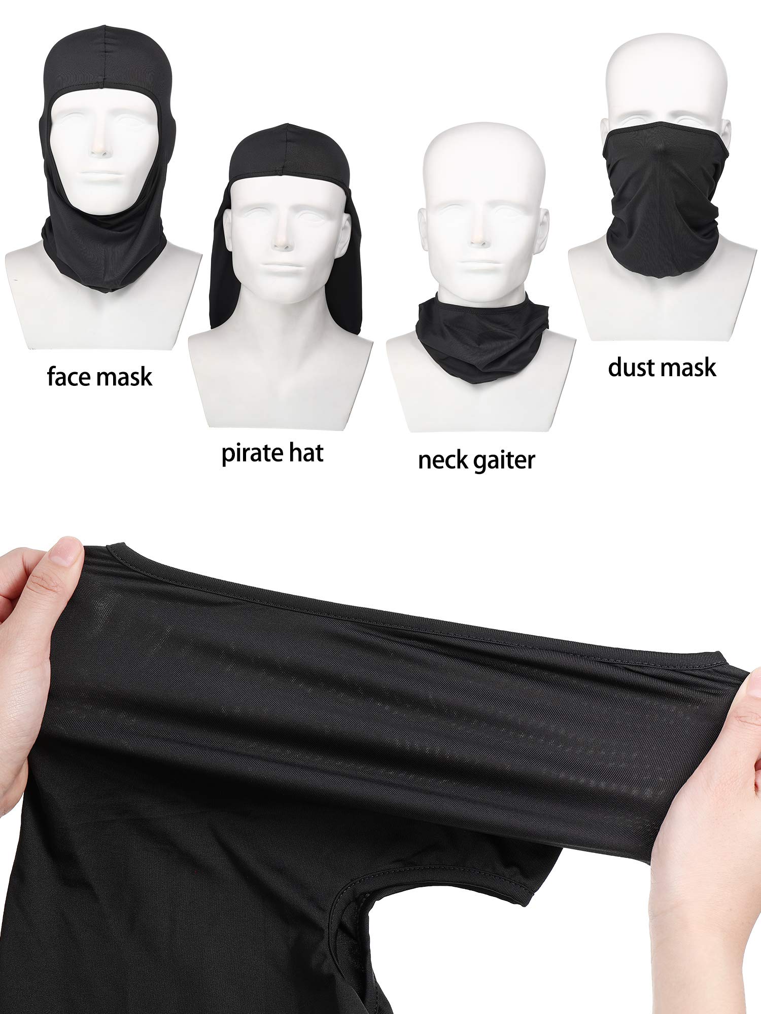 SATINIOR 8 Pcs Balaclava Face Cover Summer Face Mask UV Protection Outdoor Balaclava Windproof Sun Balaclava