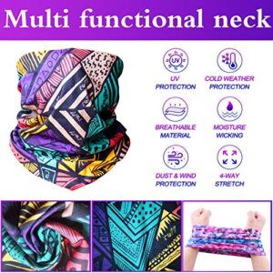 Candygirl 6PCS Neck Gaiter Face Mask Scarf Magic Sun UV Protection Headband Face Cover Bandana for Workout Yoga Hiking Cycling