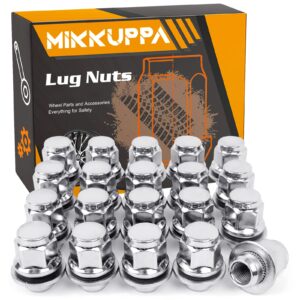 mikkuppa m12x1.5 lug nuts - 20pcs one-piece chrome oem style mag seat lug nuts - replacement for toyota lexus scion pontiac factory wheels
