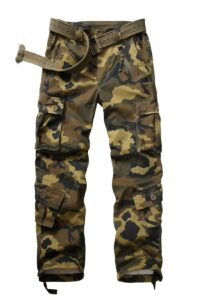 women's cotton casual military army cargo combat work pants with 8 pocket camo n us 2