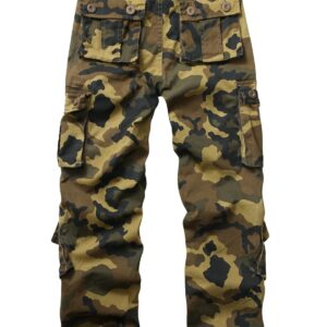 Women's Cotton Casual Military Army Cargo Combat Work Pants with 8 Pocket Camo N US 2