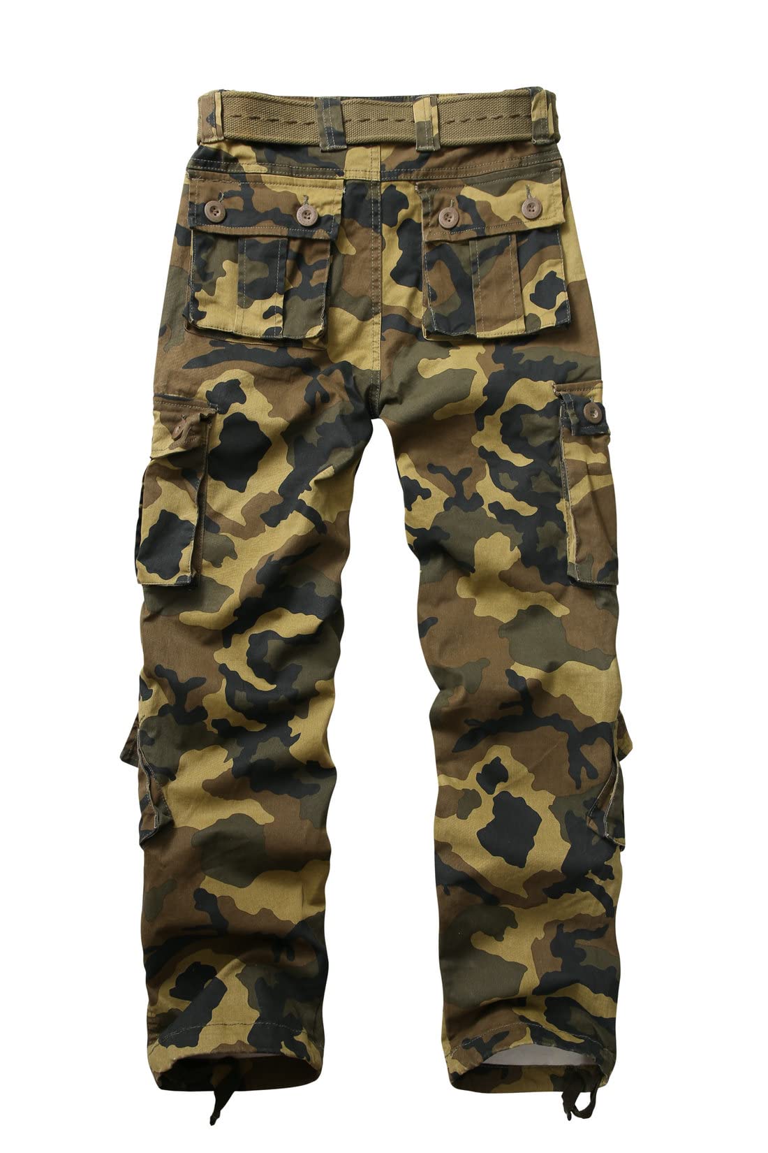 Women's Cotton Casual Military Army Cargo Combat Work Pants with 8 Pocket Camo N US 2