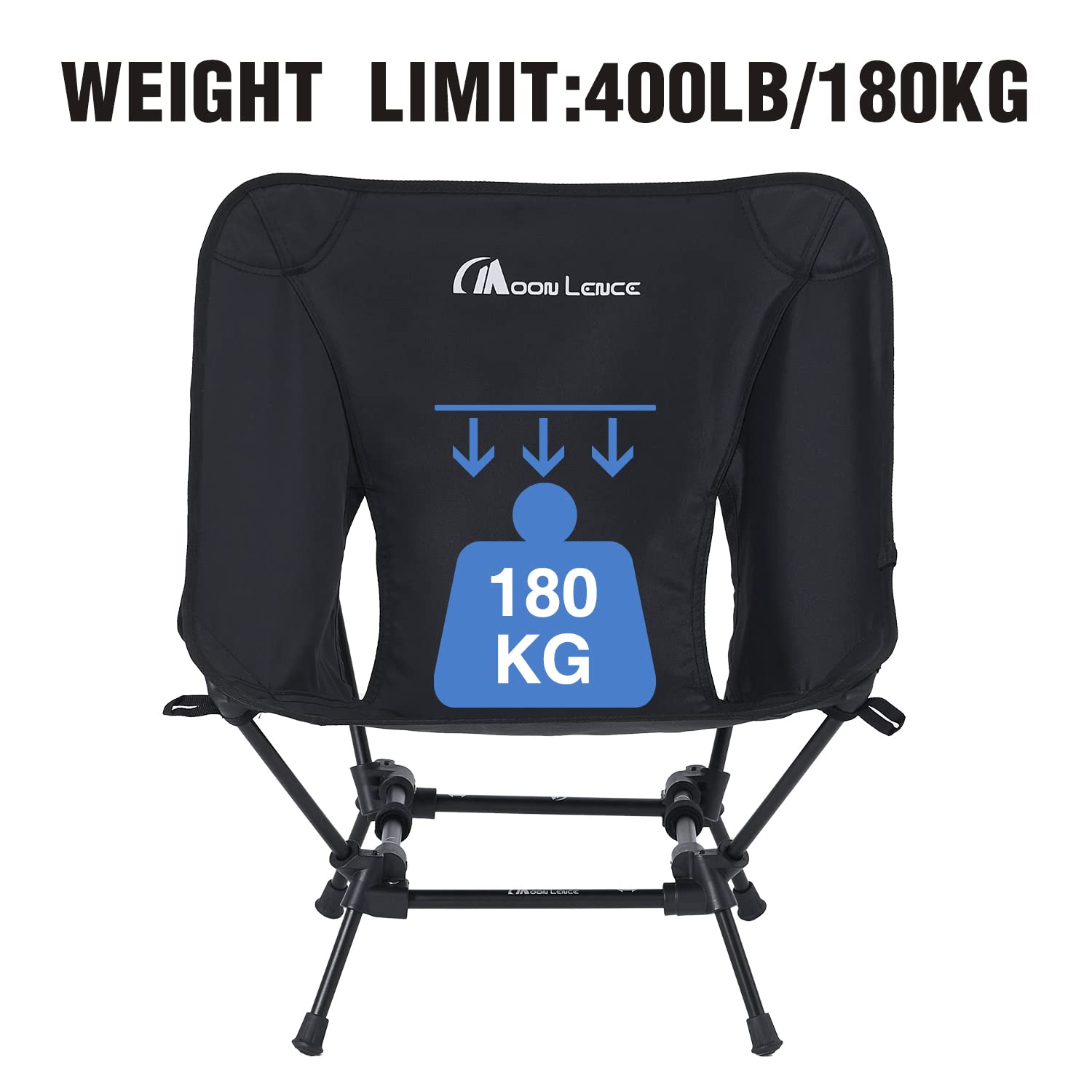 MOON LENCE Backpacking Chair Outdoor Camping Chair Compact Portable Folding Chairs with Side Pockets Packable Lightweight Heavy Duty for Camping Backpacking Hiking