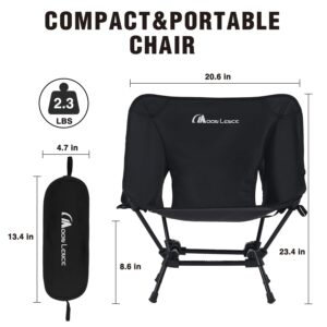 MOON LENCE Backpacking Chair Outdoor Camping Chair Compact Portable Folding Chairs with Side Pockets Packable Lightweight Heavy Duty for Camping Backpacking Hiking