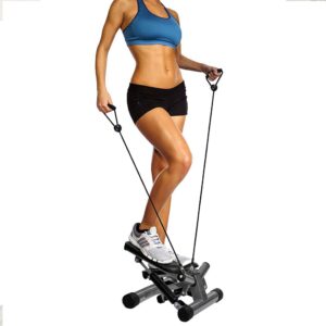 balancefrom adjustable stepper stepping machine with resistance bands, gray