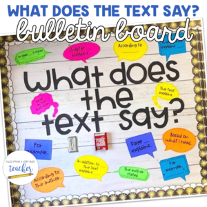 what does the text say bulletin board