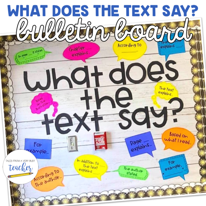 What Does The Text Say Bulletin Board