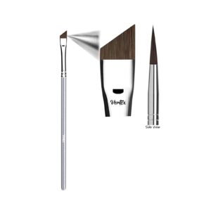 angled eyeliner brush slanted - small thin winged liner for clean lines to apply smooth liquid gel liner for a fine wing | application of flat angle edges allows precision control sexy cat eyes