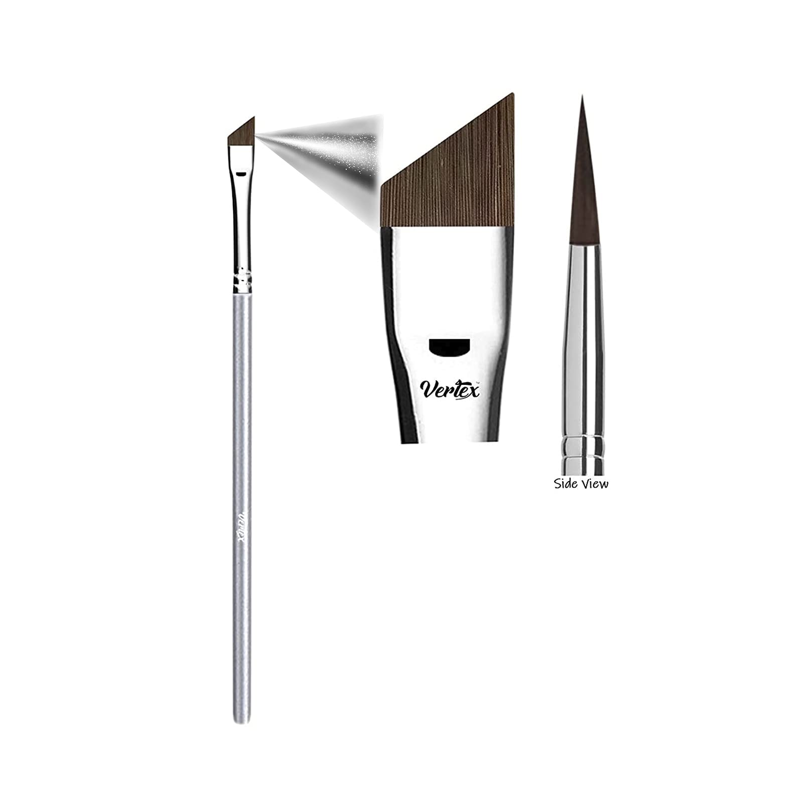 Angled Eyeliner Brush Slanted - Small Thin Winged Liner For Clean Lines To Apply Smooth Liquid Gel Liner For A Fine Wing | Application Of Flat Angle Edges Allows Precision Control Sexy Cat Eyes