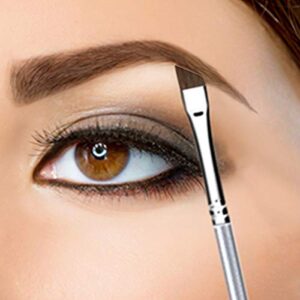 Angled Eyeliner Brush Slanted - Small Thin Winged Liner For Clean Lines To Apply Smooth Liquid Gel Liner For A Fine Wing | Application Of Flat Angle Edges Allows Precision Control Sexy Cat Eyes