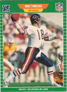 1989 pro set football #51 mike tomczak chicago bears the official card of the nfl