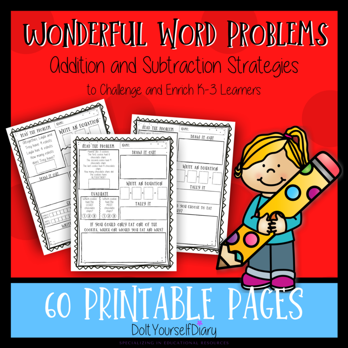 Math Worksheets-Addition and Subtraction Word Problems