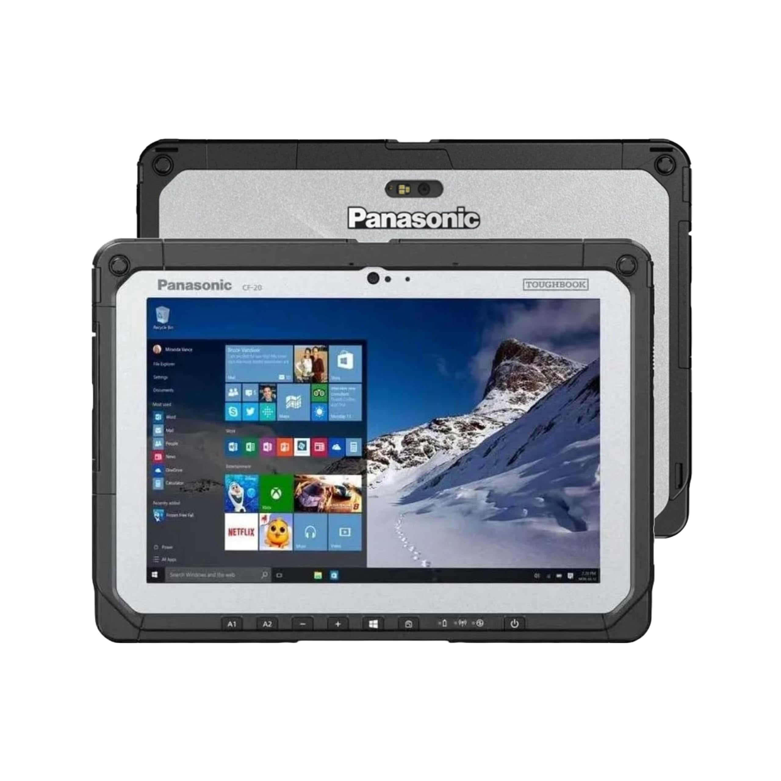 Panasonic Toughbook CF-20, Intel m5-6Y57 1.10GHz, 10.1 Multi Touch, 8GB, 256GB SSD, WiFi, Bluetooth, Webcam, Rear Cam, Windows 10 Pro (Tablet) (Renewed)